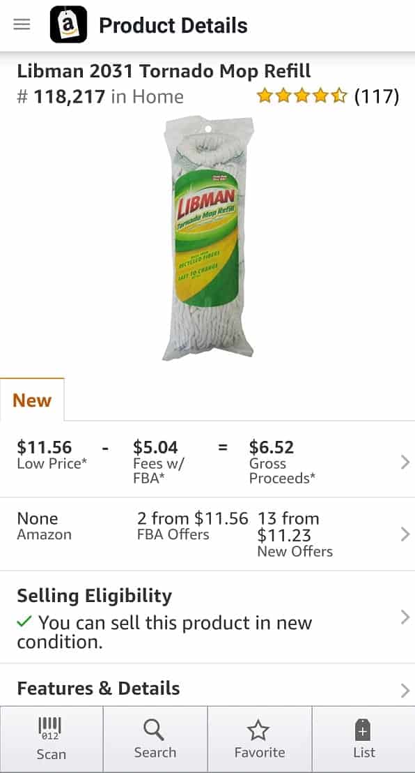 Using Amazon App to Price Check